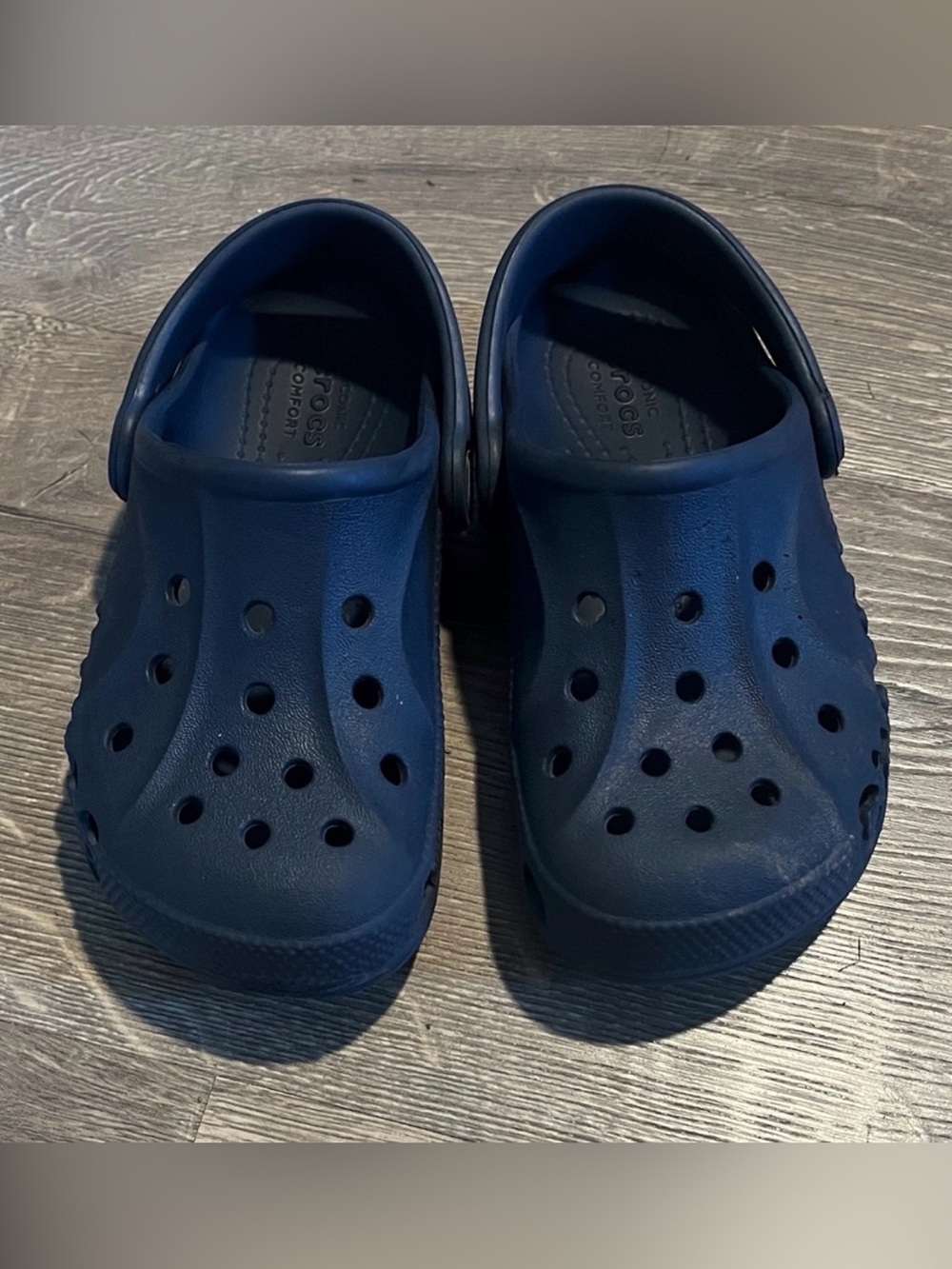 CROCS Kids Navy Blue Classic Clogs